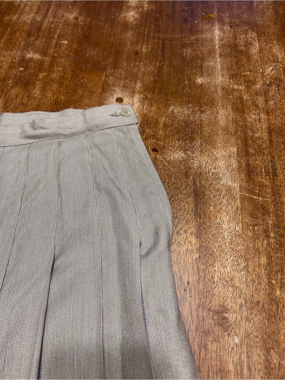 1980s/90s vintage Pendleton pleated purple plaid midi skirt